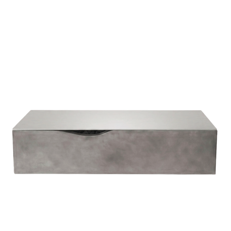 Venice 60 x 34 Inch Rectangle Concrete Fire Pit Table
