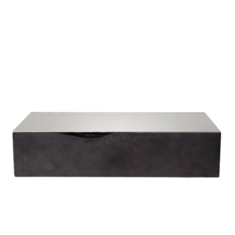Venice 60 x 34 Inch Rectangle Concrete Fire Pit Table