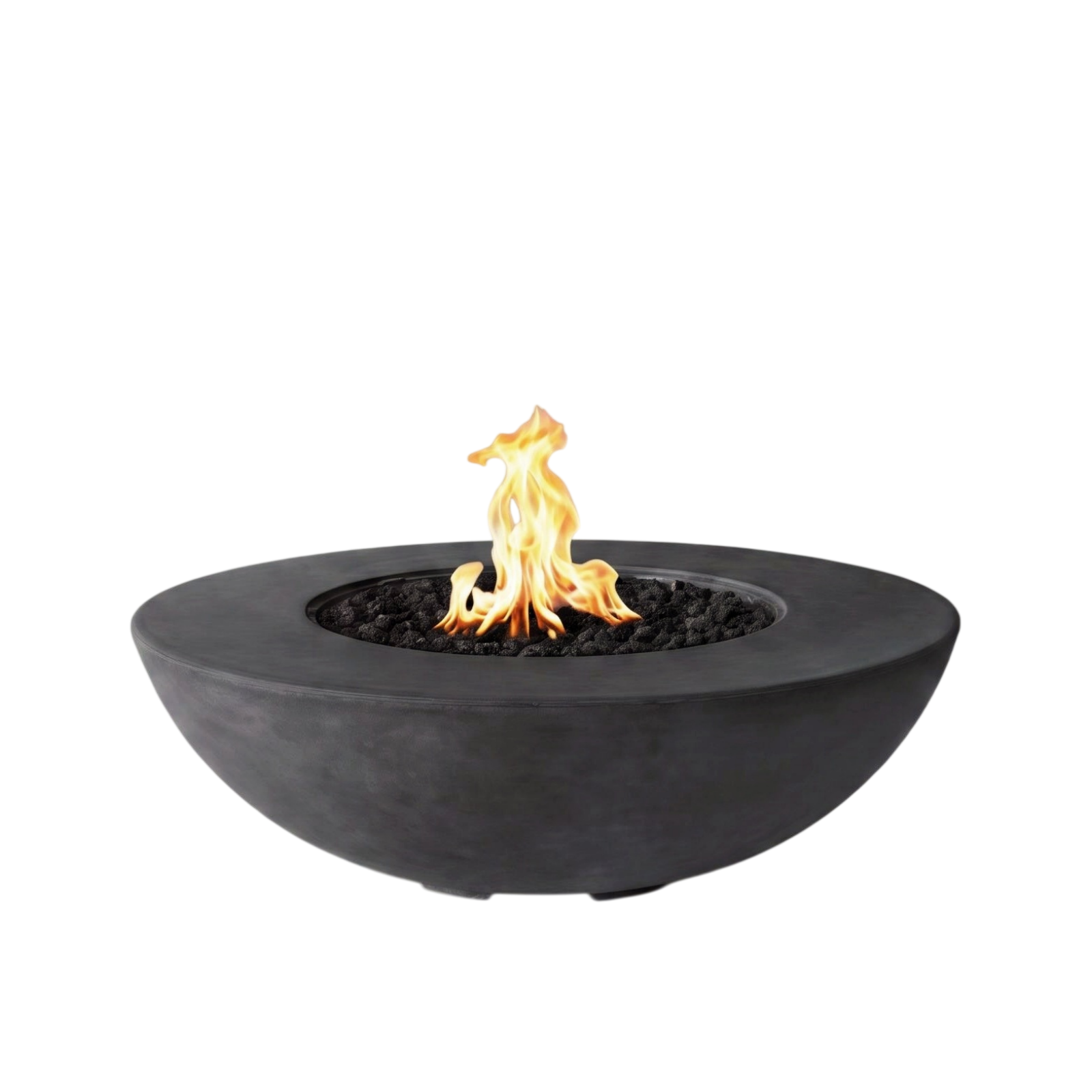 PyroMania Vessel 54-inch Round GFRC Concrete Fire Pit
