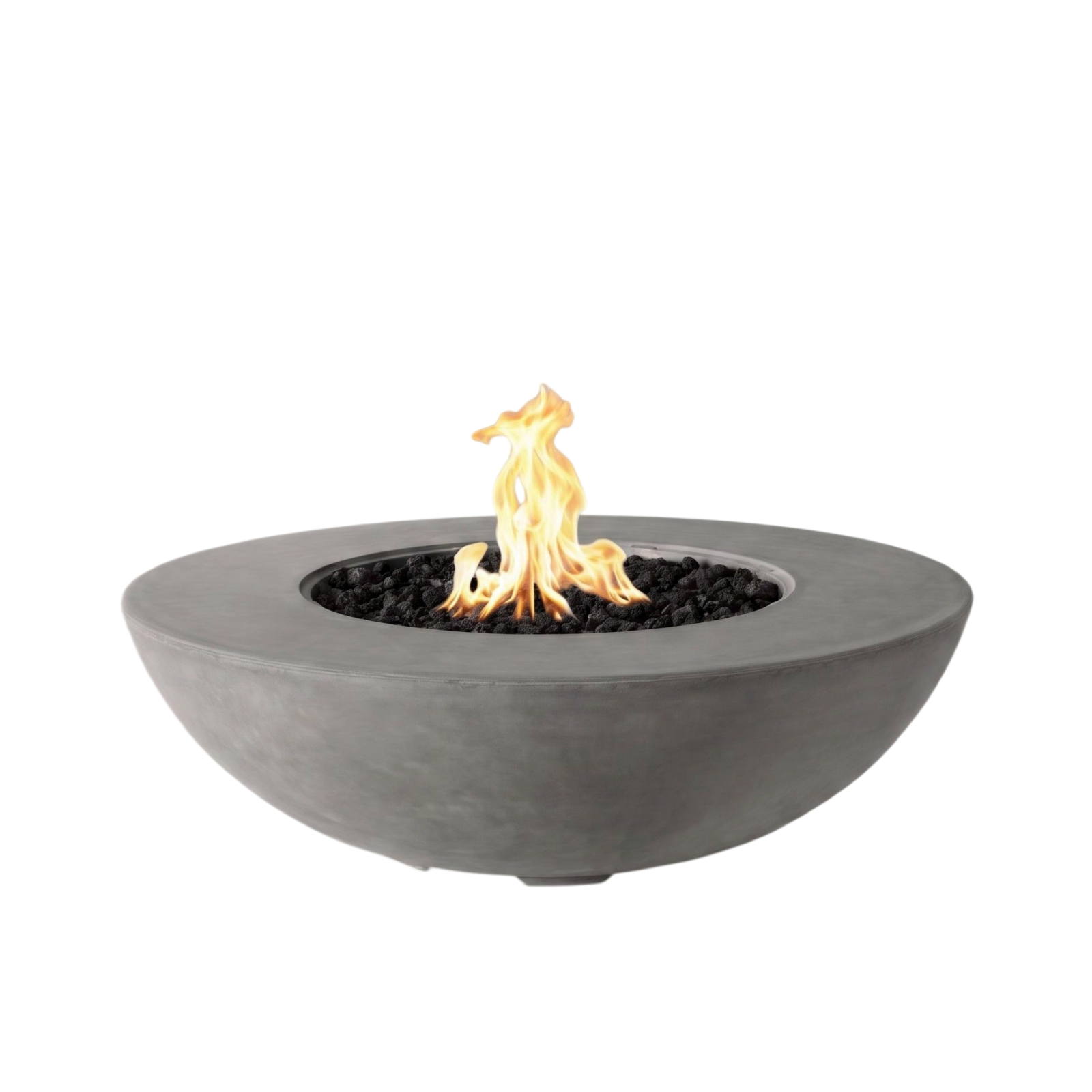 PyroMania Vessel 54-inch Round GFRC Concrete Fire Pit