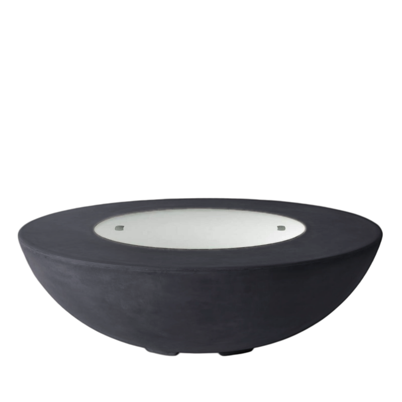 PyroMania Vessel 54-inch Round GFRC Concrete Fire Pit