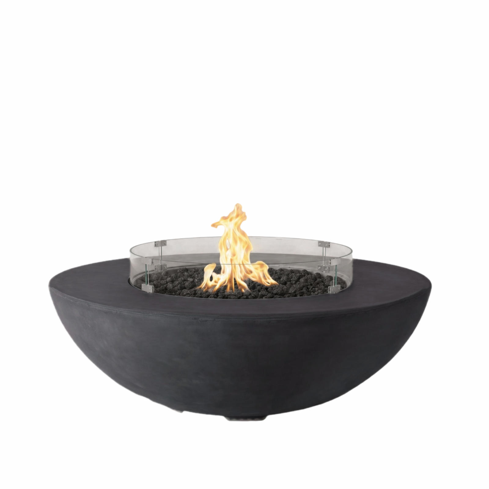 PyroMania Vessel 54-inch Round GFRC Concrete Fire Pit