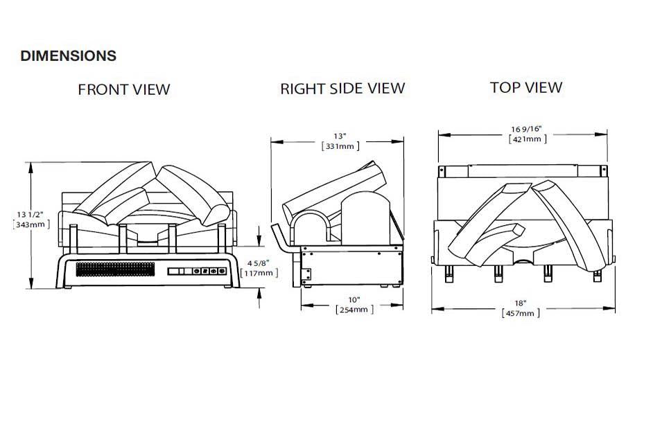 Napoleon 18-inch Woodland Electric Fireplace Log Set Realistic LED Flame & Heat