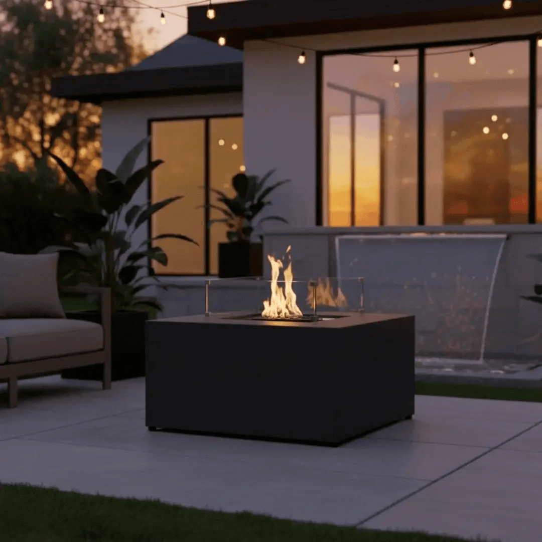 Starfire Designs Beton Square Concrete LPT Fire Pit