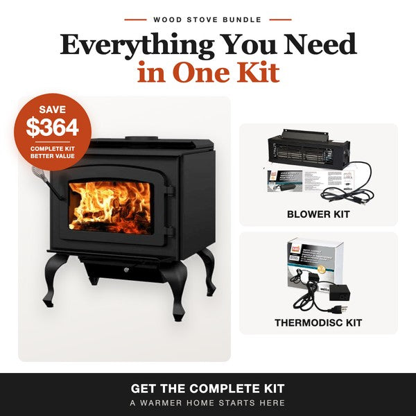 Drolet Escape 1800 On Legs Wood Stove Heat Kit DB03105K
