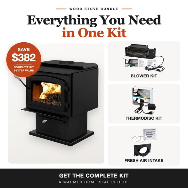 Drolet Escape 1800 On Pedestal Wood Stove Heat Kit DB03102K