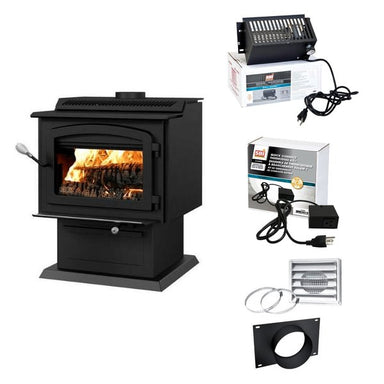 Drolet HT-3000 Wood Stove Complete Heat Kit DB07300K With Blower Thermodisc And Fresh Air Intake
