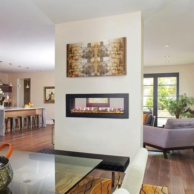 Napoleon Clearion Elite 60-inch See-Through Wall Mount Electric Fireplace with Privacy Glass