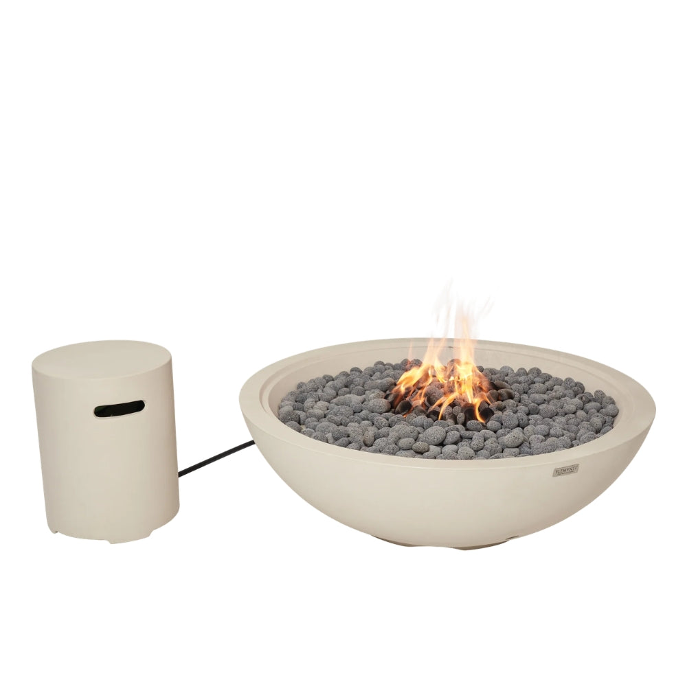 Elementi Plus Rose Bowl 48" Fire Bowl – 100,000 BTU Outdoor Fire Pit