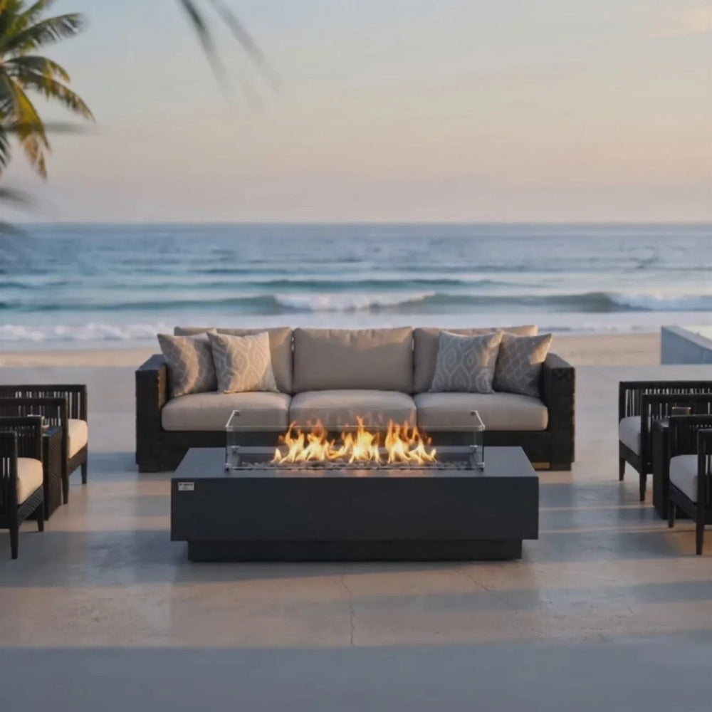 Elementi Pro Ravello 72" Fire Table - Dark Grey - 100,000 BTU