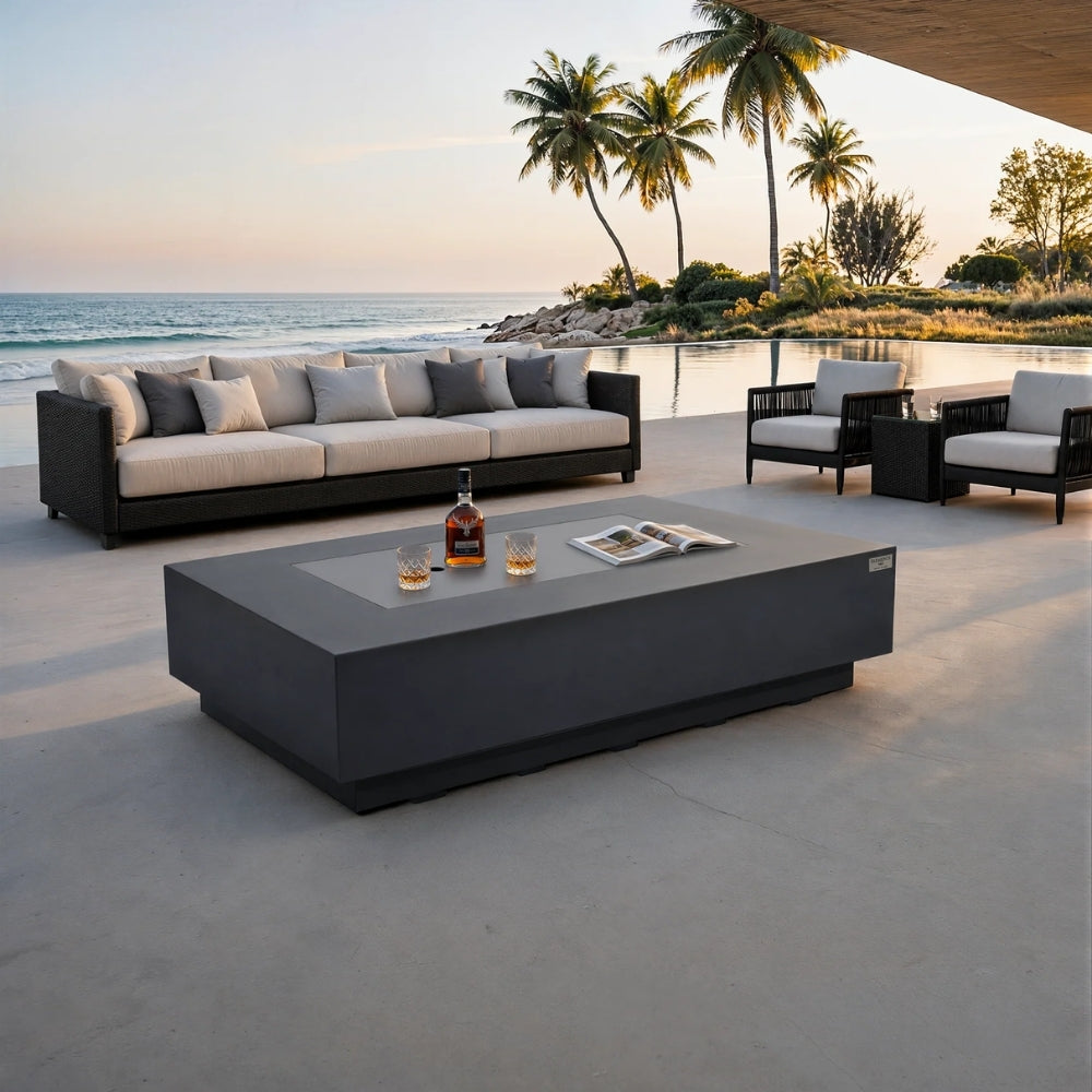 Elementi Pro Ravello 72" Fire Table - Dark Grey - 100,000 BTU