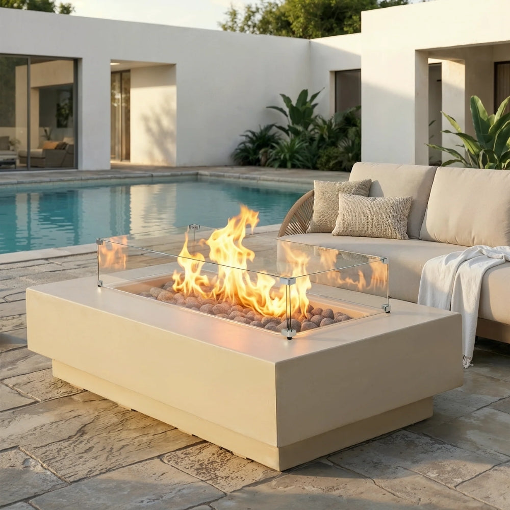 Elementi Pro Ravello 72" Fire Table - Dark Grey - 100,000 BTU