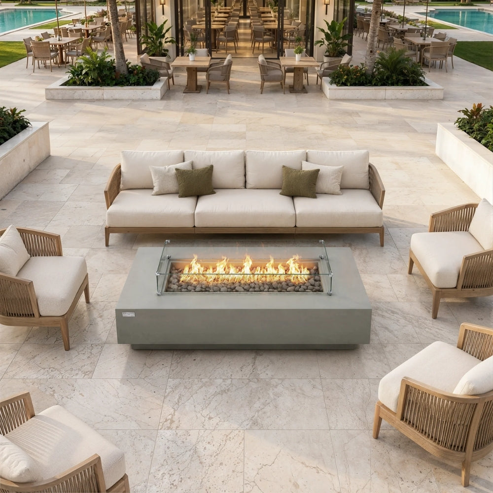 Elementi Pro Ravello 72" Fire Table - Dark Grey - 100,000 BTU