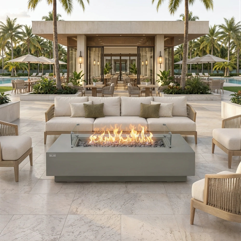 Elementi Pro Ravello 72" Fire Table - Dark Grey - 100,000 BTU