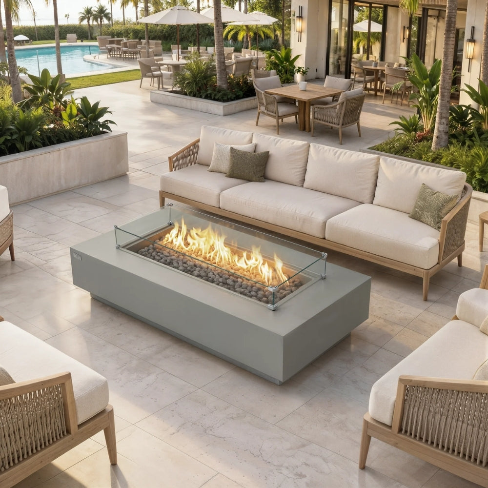 Elementi Pro Ravello 72" Fire Table - Dark Grey - 100,000 BTU