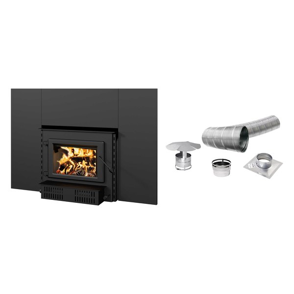 Englander Blue Ridge 300-I Wood Insert Kit ESW0009K With 25 Foot Stainless Chimney Liner