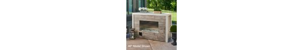 40-inch Linear Ready-to-Finish Outdoor Fireplace with Crystal Fire Plus Burner