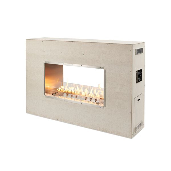 Customizable 40-inch See-Through Outdoor Fireplace Kit with Crystal Fire Plus Burner