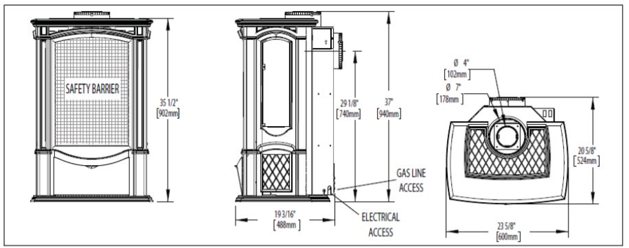 Napoleon Castlemore Cast Iron Gas Stove | Electronic Ignition | Efficient Heating