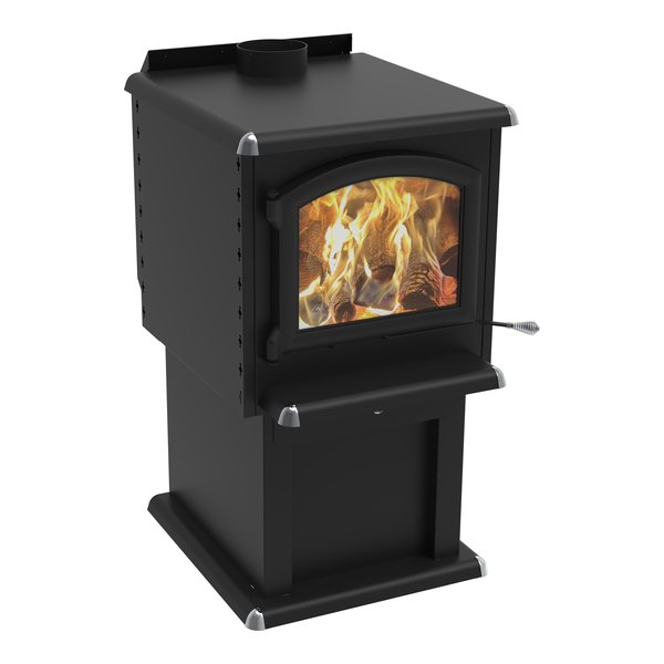 J.A. Roby Hubble wood stove PBHU left view