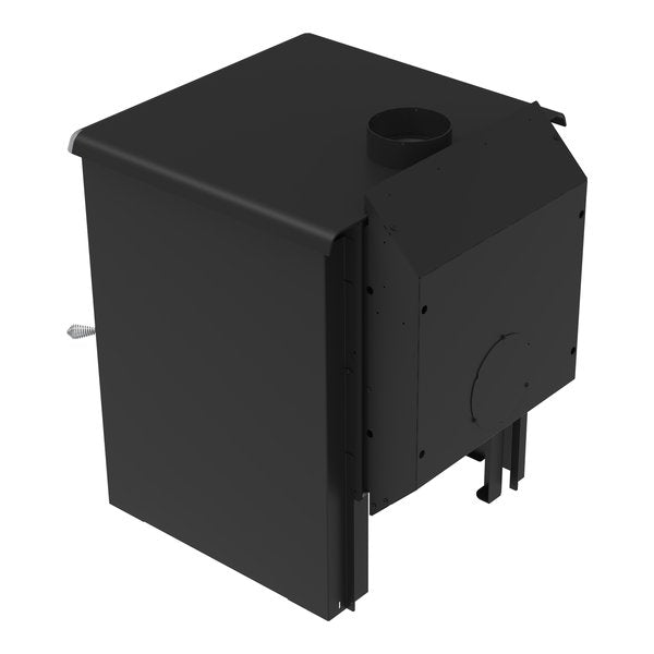 J.A. Roby Score wood stove PBSC back view