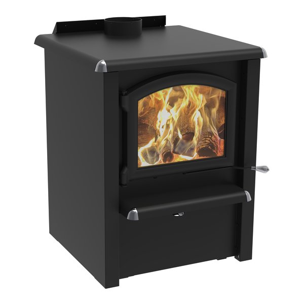 J.A. Roby Score wood stove PBSC left view