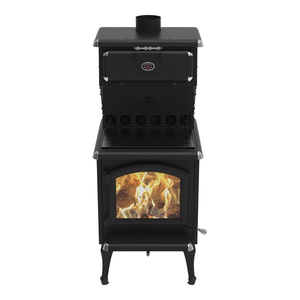 J.A. Roby Spirit wood stove PBSP back view