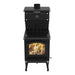 J.A. Roby Spirit wood stove PBSP back view