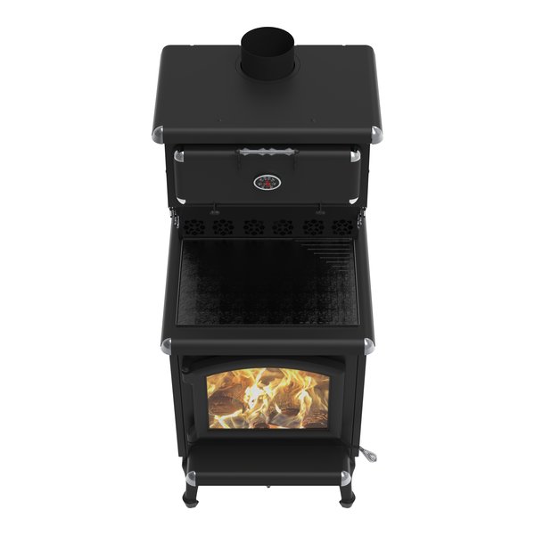 J.A. Roby Spirit wood stove PBSP top view