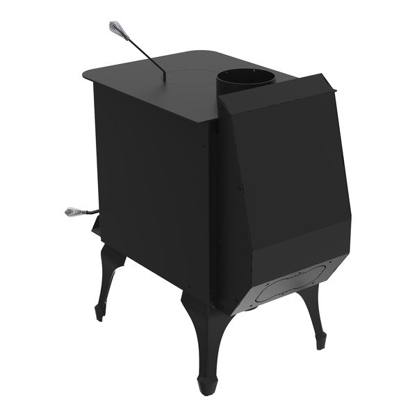 J.A. Roby Supero wood stove PBSU back view