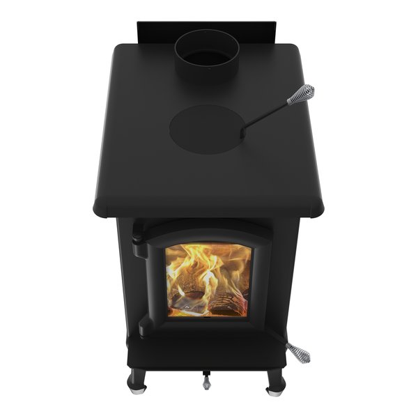 J.A. Roby Supero wood stove PBSU top view