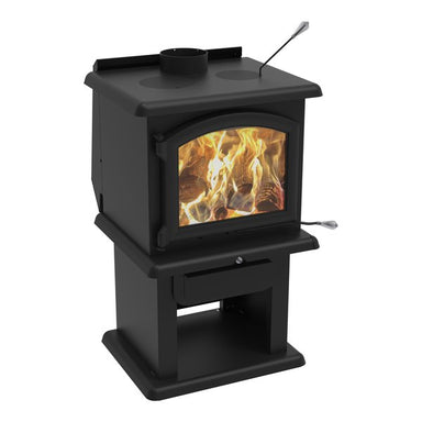 J.A. Roby Vega wood stove PBVE left view