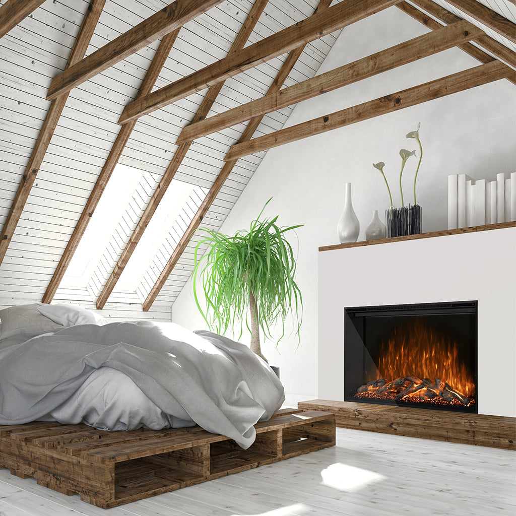 Modern Flames Redstone 54-inch Built-In Electric Fireplace Insert with Hybrid-FX Flame Technology