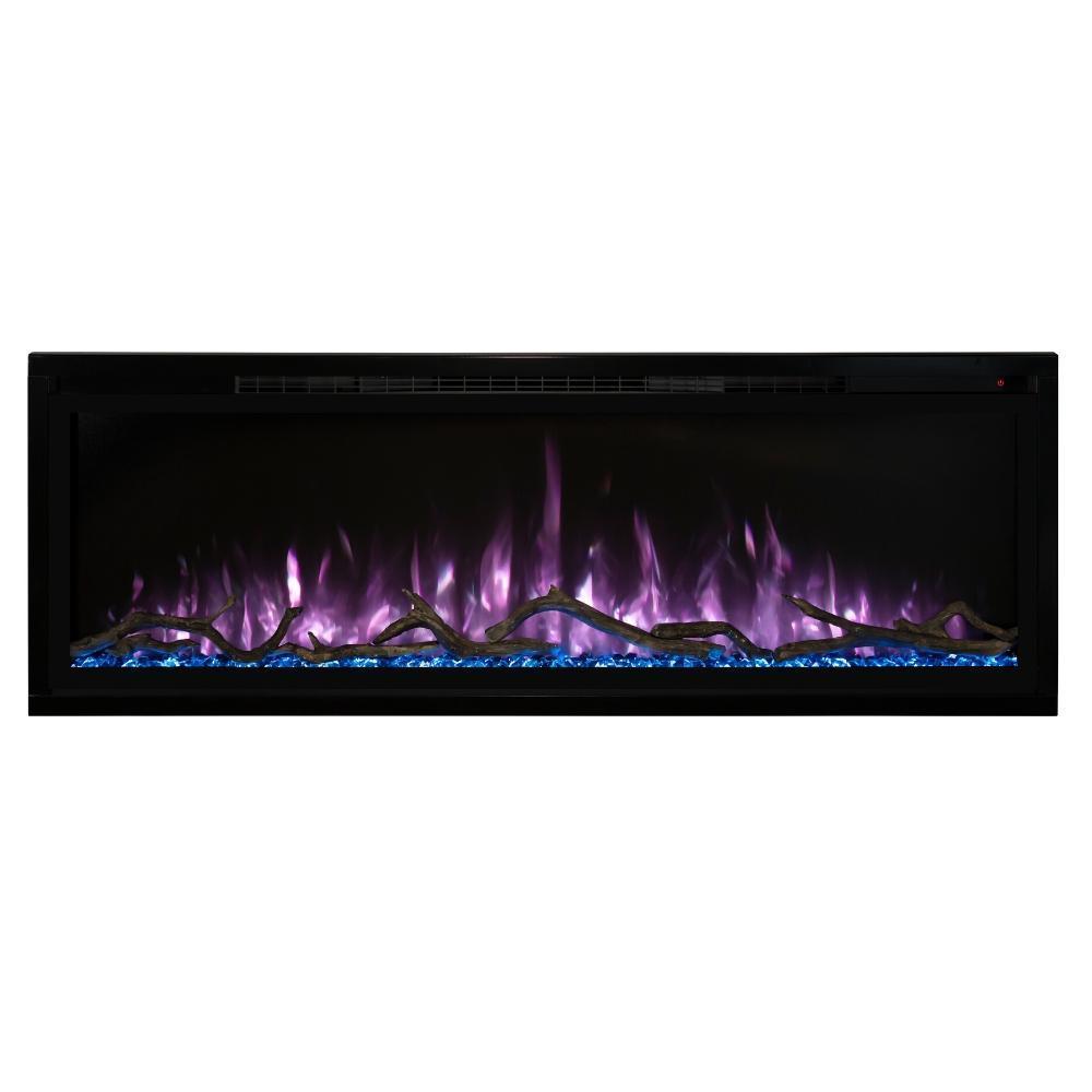 Modern Flames Spectrum Slimline 50-inch Wall Recessed Electric Fireplace Multi-Color Flame Heater