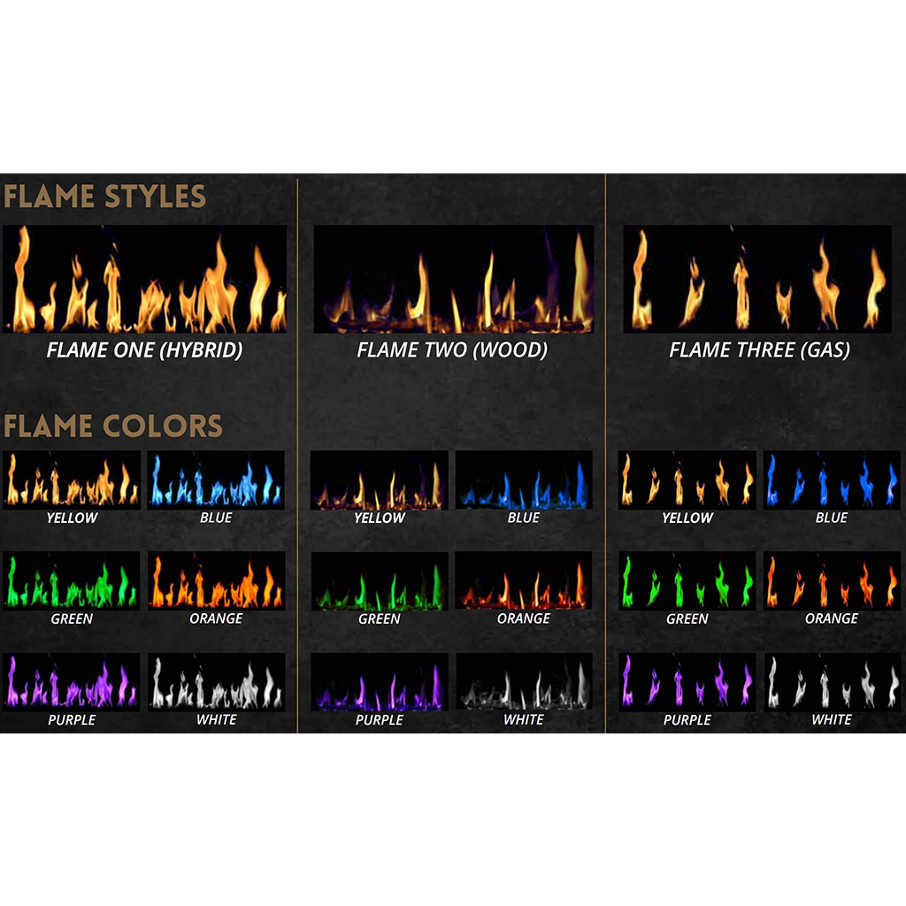 Modern Flames Orion Multi 120-inch Virtual Recessed Electric Fireplace Multi-Sided