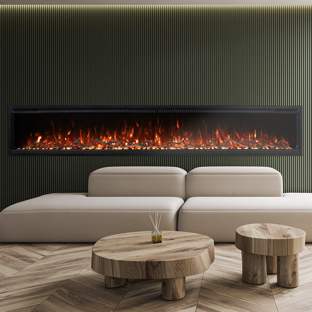 Modern Flames Spectrum Slimline 100-Inch Wall Mount Recessed Electric Fireplace Heater