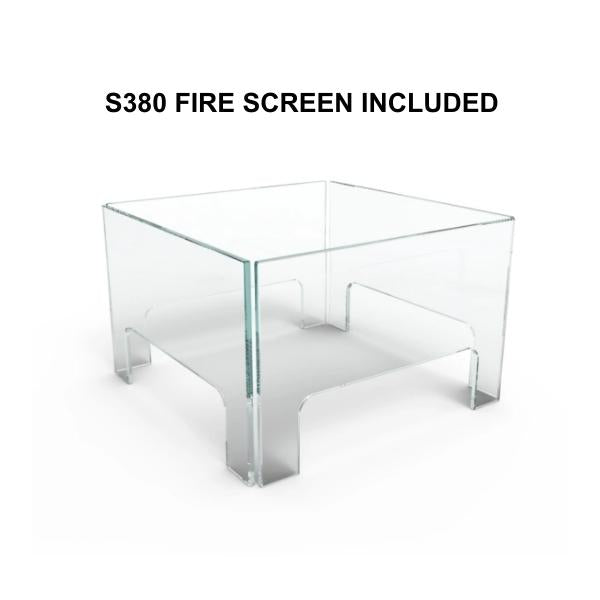 Mojito 40 Fire Pit Table free Wind Screen