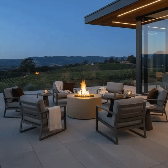 Starfire Designs Beton Round Concrete LPT Fire Pit