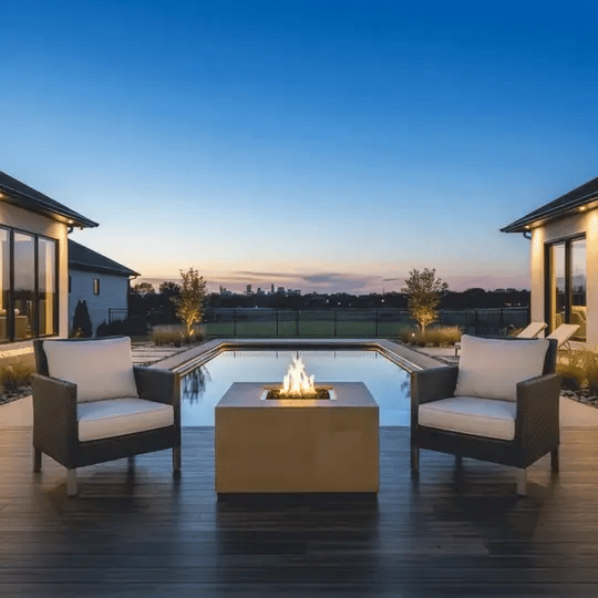 Starfire Designs Beton Square Concrete LPT Fire Pit