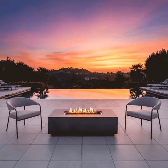 Starfire Designs Beton 55" Rectangle Concrete Gas Fire Pit