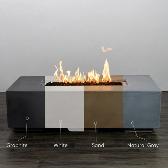 Starfire Designs Beton 55" Rectangle Concrete Gas Fire Pit