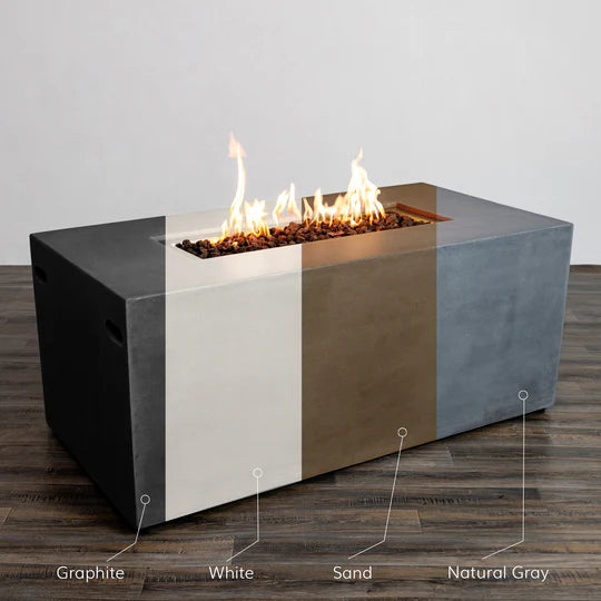 Starfire Designs Beton 55" Rectangle Concrete LPT Fire Pit