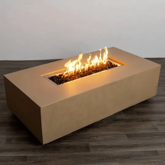 Starfire Designs Beton 55" Rectangle Concrete Gas Fire Pit