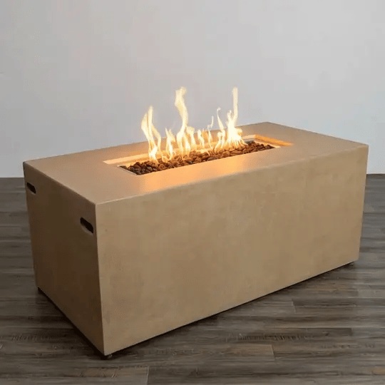 Starfire Designs Beton 55" Rectangle Concrete LPT Fire Pit