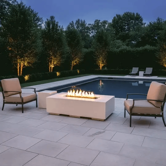 Starfire Designs Beton 55" Rectangle Concrete Gas Fire Pit