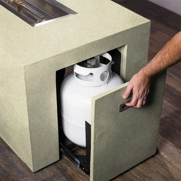 Starfire Designs Beton Rectangle Concrete LPT Fire Pit Sand Propane Tank