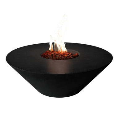 Stonelum Cairo 01 Concrete Fire Bowl In Noir With White Background