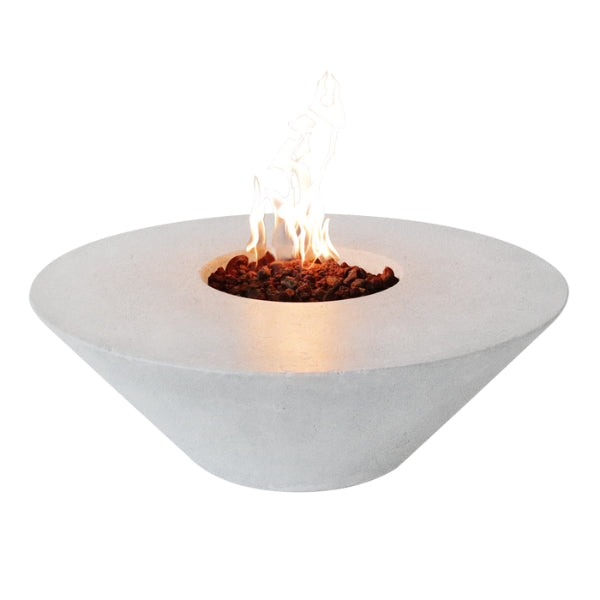 Stonelum Cairo 01 Concrete Fire Bowl In White Marble With White Background