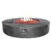 Stonelum Coliseo 02 Concrete Round Fire Pit Graphite in White Background