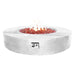Stonelum Coliseo 02 Concrete Round Fire Pit Marble White in White Background
